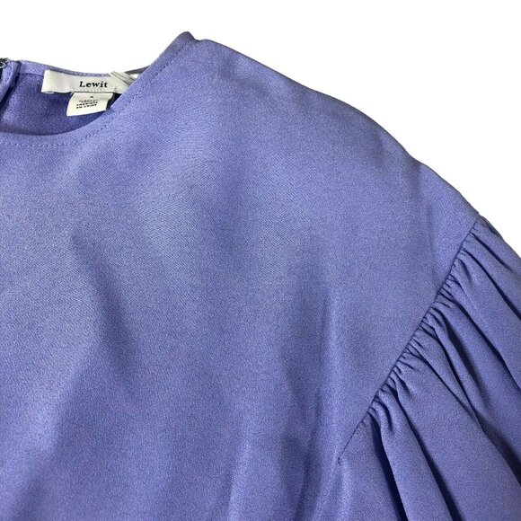 Lewit Statement Flutter Sleeve Blouse Top Women's Lilac Purple, Size S - Picture 4 of 5